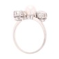 Bague diamants 0.90 carat et perle en platine