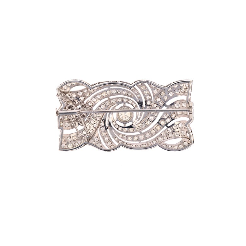 Broche diamants 2.84 carats en platine
