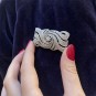 Broche diamants 2.84 carats en platine