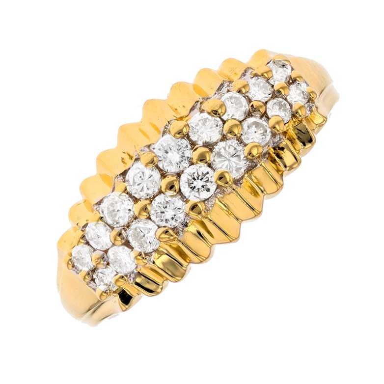Bague diamants 0.36 carat en or jaune