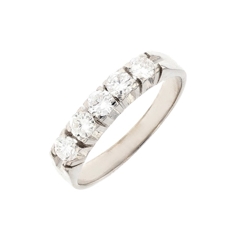 Alliance diamants 0.40 carat en or blanc