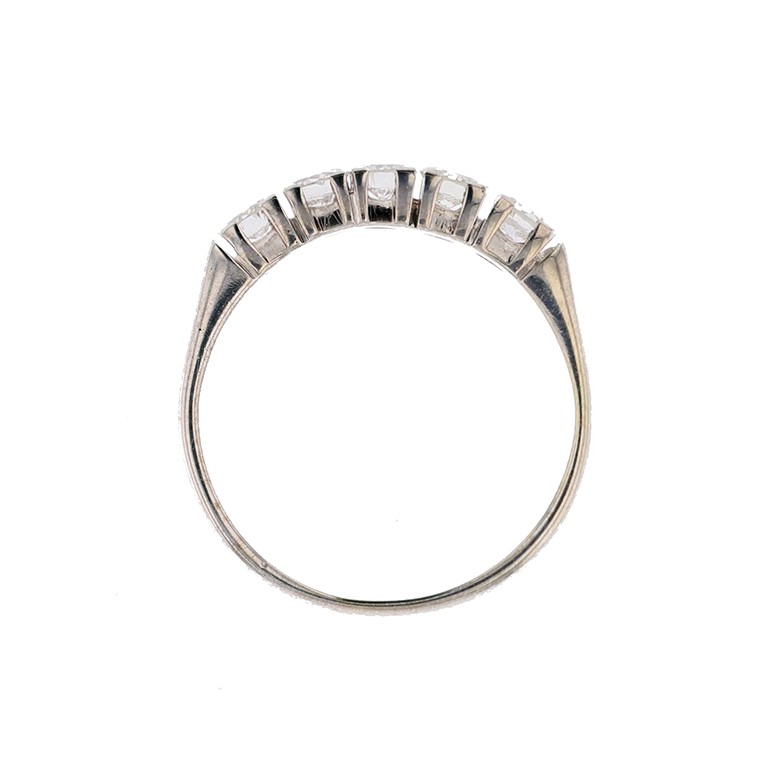 Alliance diamants 0.40 carat en or blanc