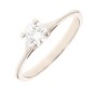 Solitaire diamant 0.50 carat en or blanc