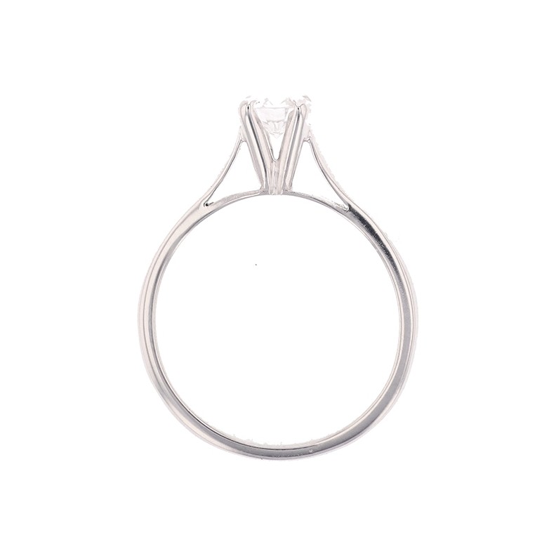 Solitaire diamant 0.50 carat en or blanc
