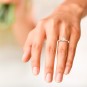 Solitaire diamant 0.50 carat en or blanc
