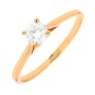 Solitaire diamant 0.30 carat en or jaune