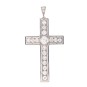 Croix ancienne diamants 3.93 carats en or blanc et platine