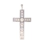 Croix ancienne diamants 3.93 carats en or blanc et platine