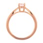 Solitaire diamant 0.51 carat en or rose