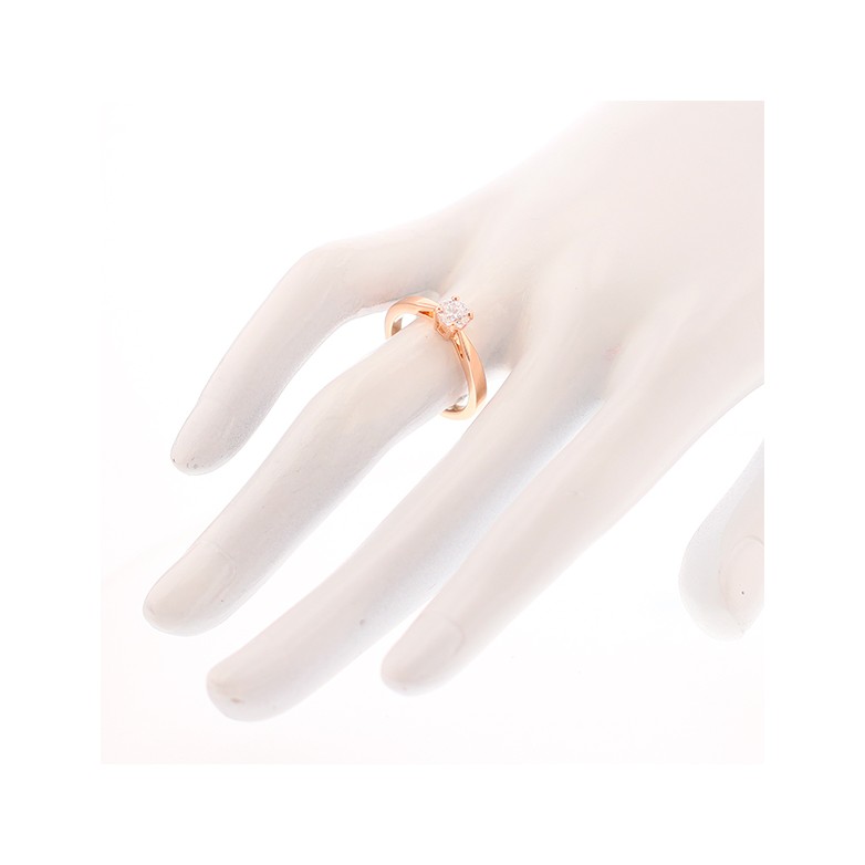 Solitaire diamant 0.51 carat en or rose