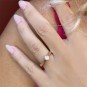 Solitaire diamant 0.51 carat en or rose