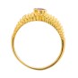 Bague saphir 0.30 carat et diamants 0.03 carat en or jaune