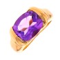 Bague améthyste 4.50 carats en or jaune