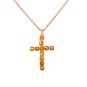 Collier citrines 1.98 carat en or rose
