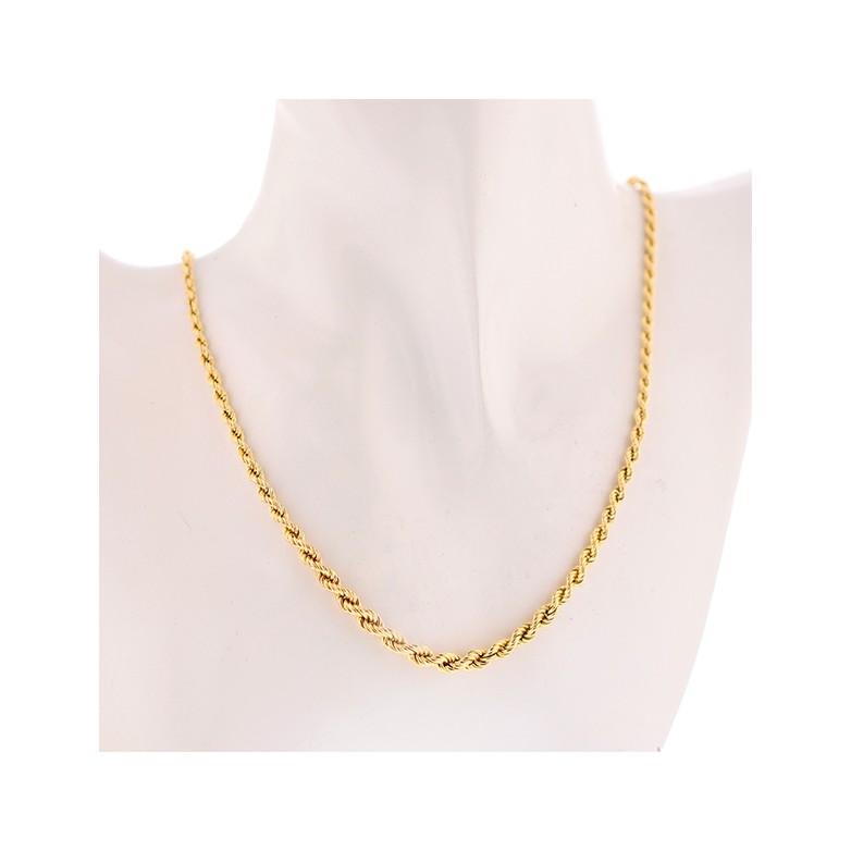 Collier maille corde en or jaune 8.59g