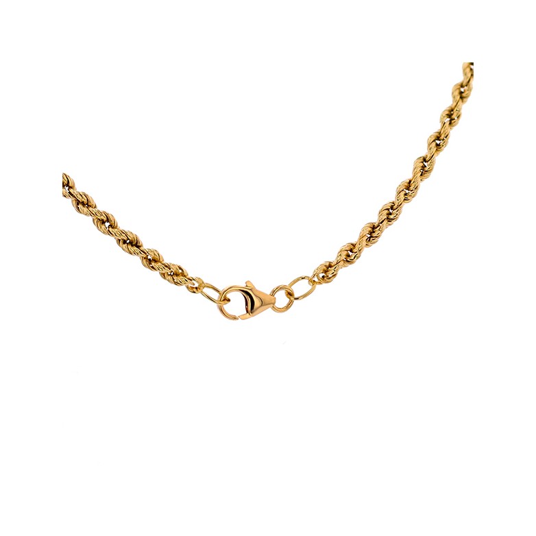 Collier maille corde en or jaune 8.59g