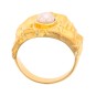 Bague perle en or jaune