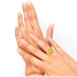 Bague perle en or jaune