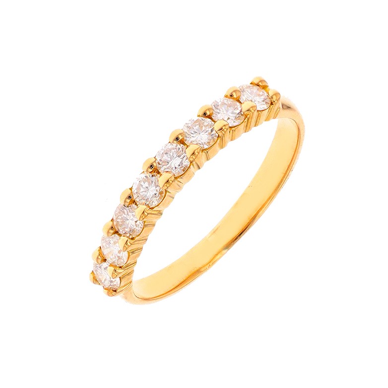 Alliance diamants 0.48 carat en or jaune
