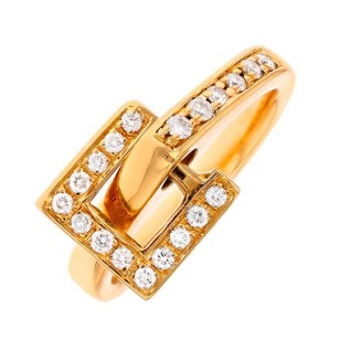 Bague diamants 0.35 carat en or jaune