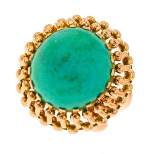 Bague turquoise en or jaune