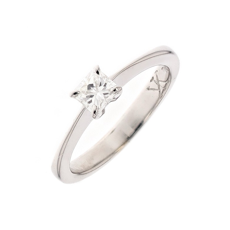Solitaire diamants 0.40 carat en or blanc