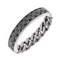 Bague signée MAUBOUSSIN diamants noirs 0.58 carat en or blanc