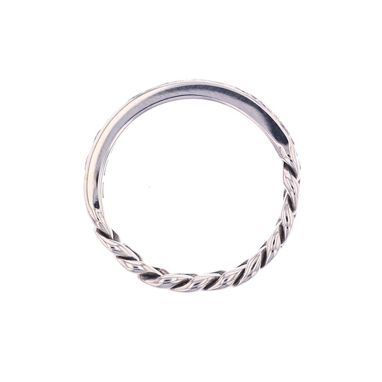 Bague signée MAUBOUSSIN diamants noirs 0.58 carat en or blanc