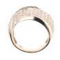 Bague diamants noirs et blancs 0.83 carat en or blanc