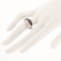 Bague diamants noirs et blancs 0.83 carat en or blanc