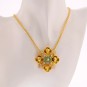 Collier diamant 0.11 carat et pierres fines en or jaune