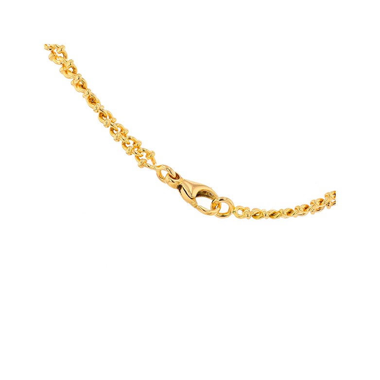Collier diamant 0.11 carat et pierres fines en or jaune