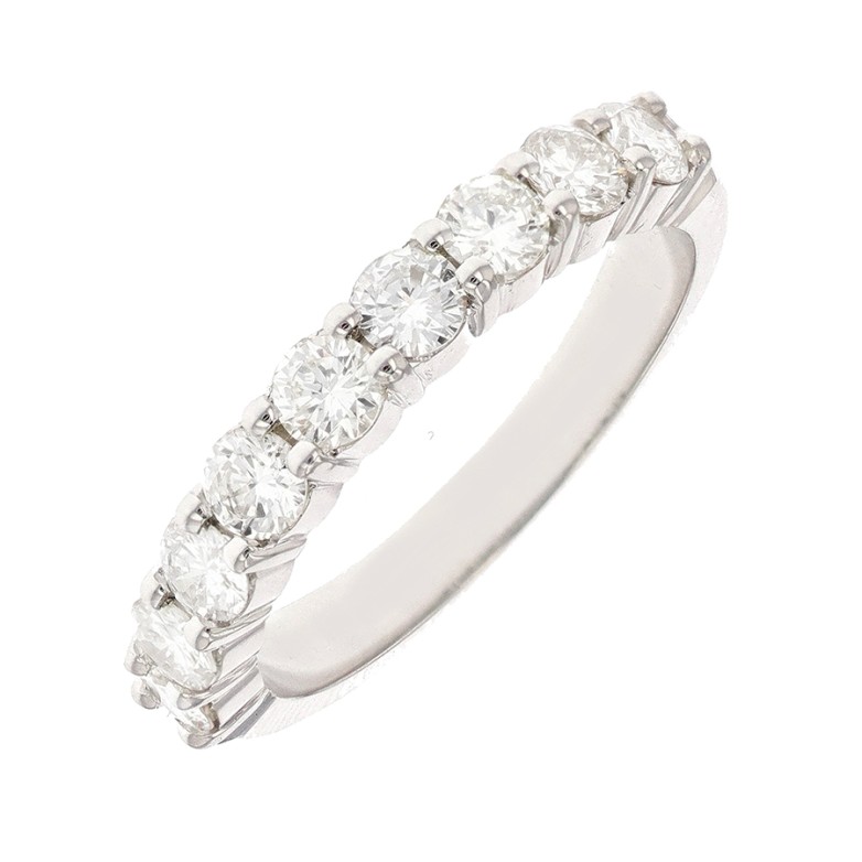 Alliance diamants 0.99 carat en or blanc