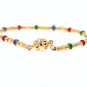 Bracelet perles dâ€™émeraudes, de rubis et saphirs en or jaune