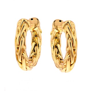 Boucles d'oreilles créoles en or jaune 3.78g
