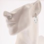 Boucles d'oreilles aigue-marine 15.62 carats et diamants 0.21 carat en or blanc