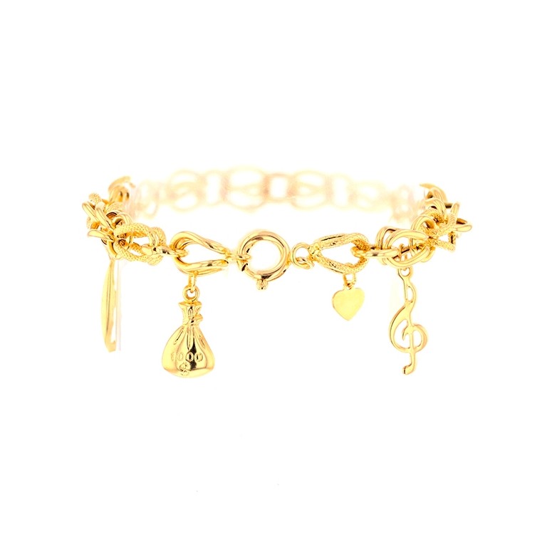 Bracelet pampilles en or jaune 16.48 g