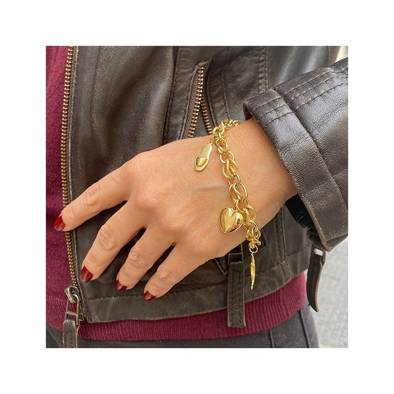 Bracelet pampilles en or jaune 16.48 g