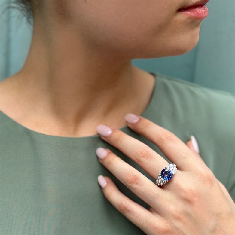 White gold ring with...
