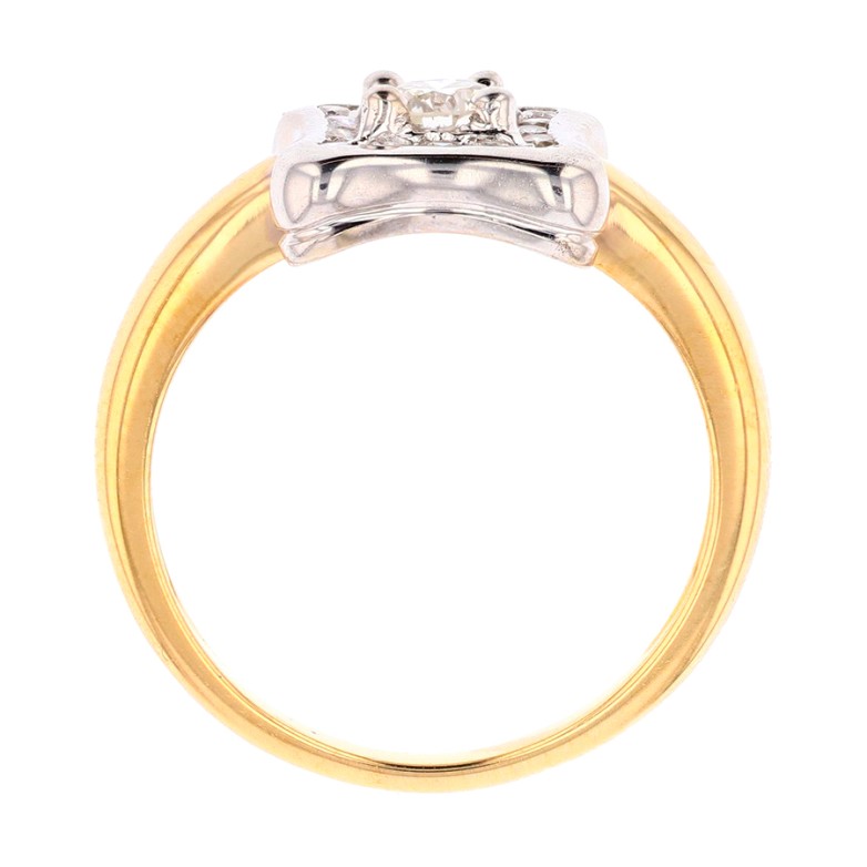 Ring in two-tone gold with...
