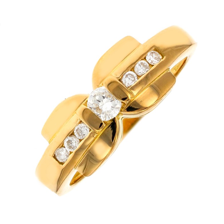 0.28 carat yellow gold...