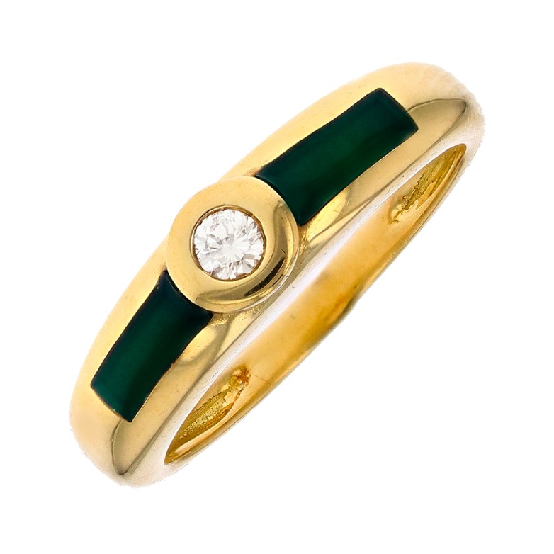 Yellow gold ring with...