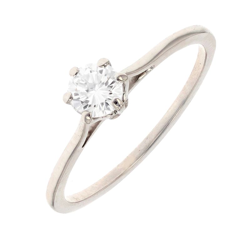 Solitaire or gris diamant (s)