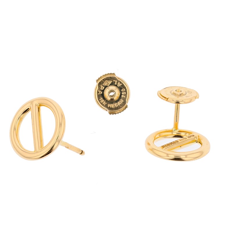 Earrings signed HERMES...