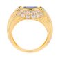 Bague or gris saphir et diamant(s) 