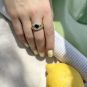 Bague or gris saphir et diamant(s) 