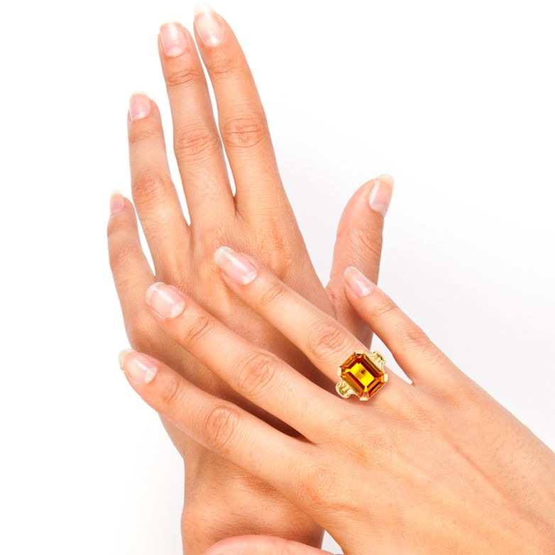 Bague or jaune Saphir Vintage SAPHIR DE SYNTHESE