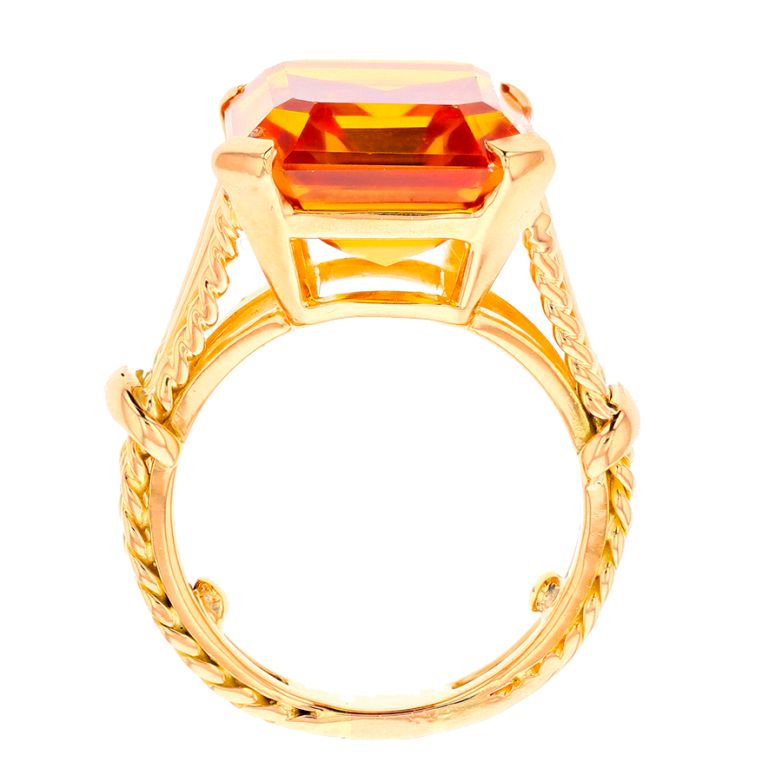 Bague or jaune Saphir Vintage SAPHIR DE SYNTHESE