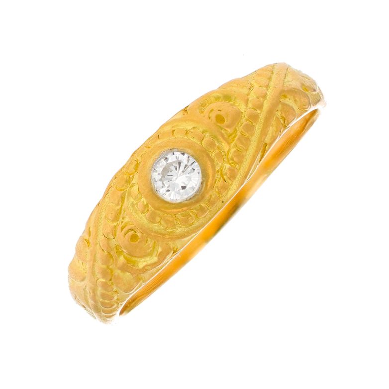 Solitaireor jaune diamant (s) 