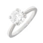 Solitaire diamant 1.73 carat en or blanc